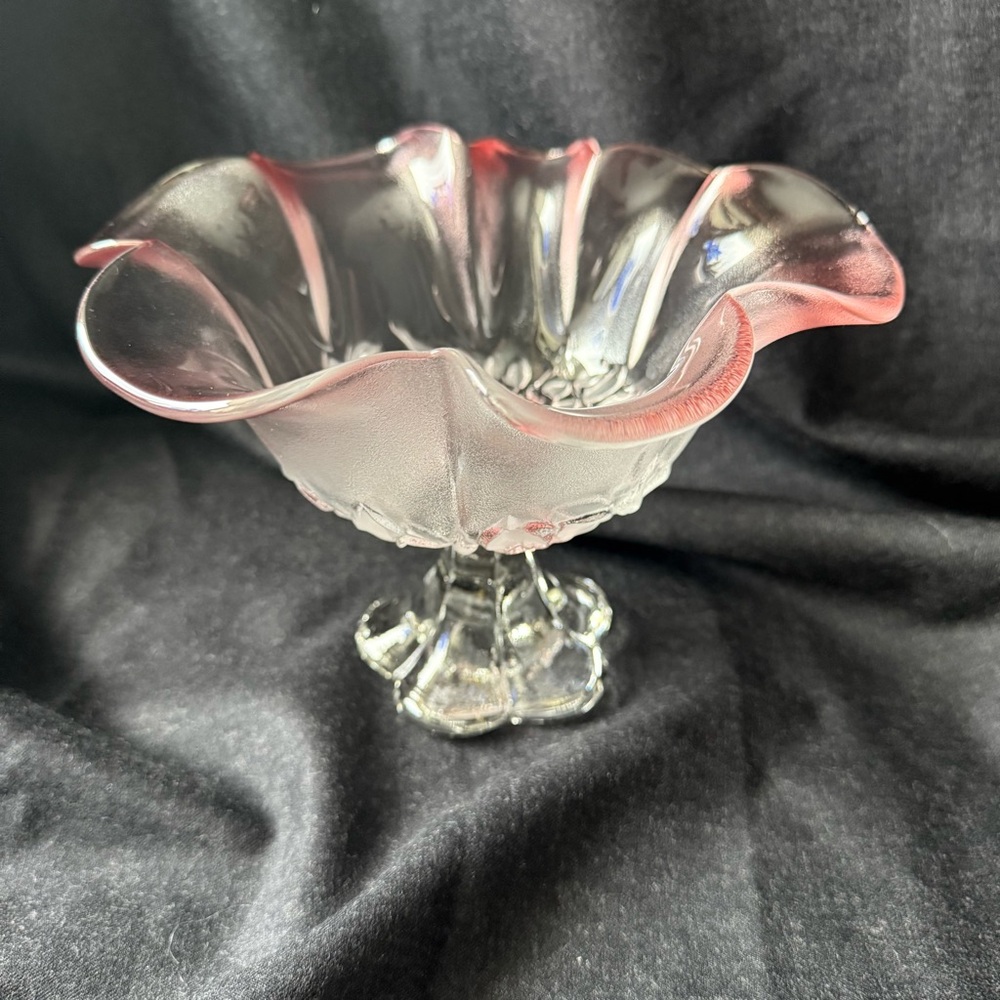 Mikasa Rosella Pink Frosted Raised Serving Party Dish Vintage